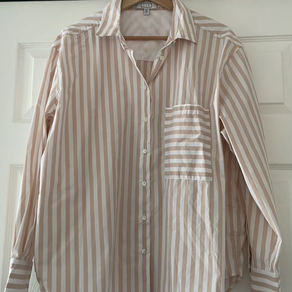 AYR Cherry Blossom Striped Button Down Shirt - Picture 5 of 10